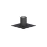 Black finishing plate for flexible flue liner