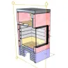 3D section of the Cœur de Foyer masonry firebox
