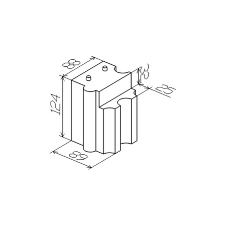 Palego firebox brick - half support