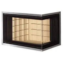 Porte Auréa d'angle - Cadre droit inox