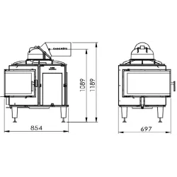 Schéma Firetherm 12 d'angle - 12,5 Kw / 13 kg