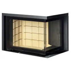 Porte Auréa d'angle - Cadre design noir