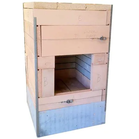 XL combustion chamber for large masonry heater - Front view