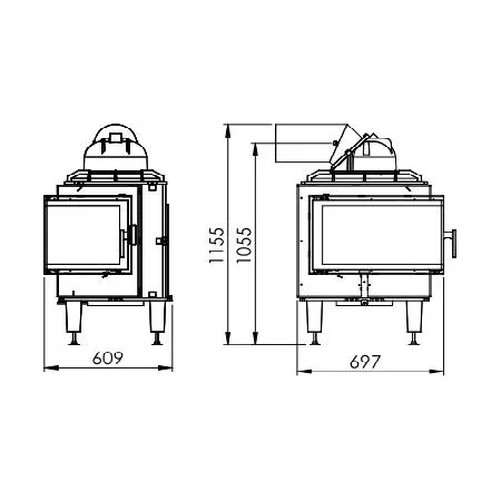 Firetherm 10 corner firebox  - 11.6 kW / 12.5 kg