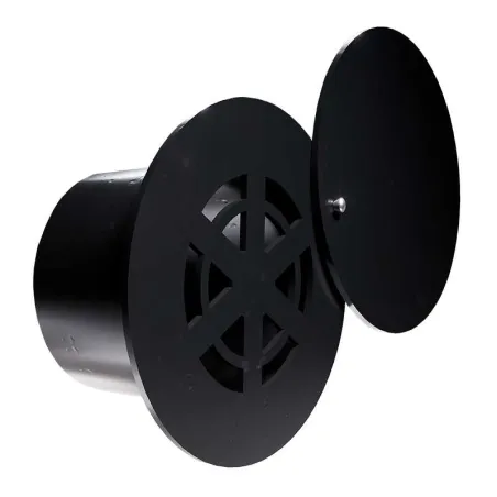 Rejilla de aire redonda regulable Round negra