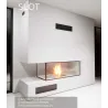 Grille d'air chaud Slot noire en situation