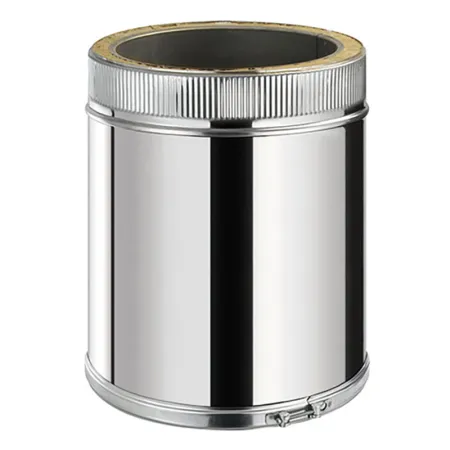 Straight length 333 mm - 316L Stainless Steel twin-wall insulated flue