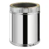 Straight length 333 mm - 316L Stainless Steel twin-wall insulated flue