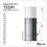 Esquema tramo regulable corto 275 - 415 mm - DPI Inox 316L