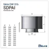 Schéma chapeau pare vent - DPI Inox 316L