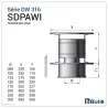 Esquema sombrerete antilluvia - DPI Inox 316L
