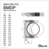 Diagram of adjustable wall bracket 35 to 89 mm - For DPI