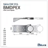 Diagram of adjustable wall bracket 354 to 554 mm - For DPI