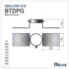Esquema abrazadera soporte de tejado larga - Para DPI