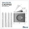 Esquema tapajuntas de plomo 45 a 60° - Para DPI