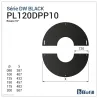 Diagram of 2-part black rosette 1 to 10° - For DPI