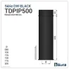 Esquema tramo recto 500 mm - DPI Inox 316L Negro