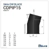 Esquema codo 15° - DPI Inox 316L Negro