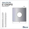 Esquema placa de acabado de inox 0° - Para DPI