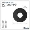 Diagram of black finishing rosette 0° - For DPI