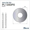 Schéma rosace de finition en inox 0° - Pour DPI