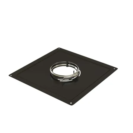 Placa de acabado cuadrada negra - Para entubado flexible