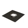 Black square finishing plate - For flexible flue liner