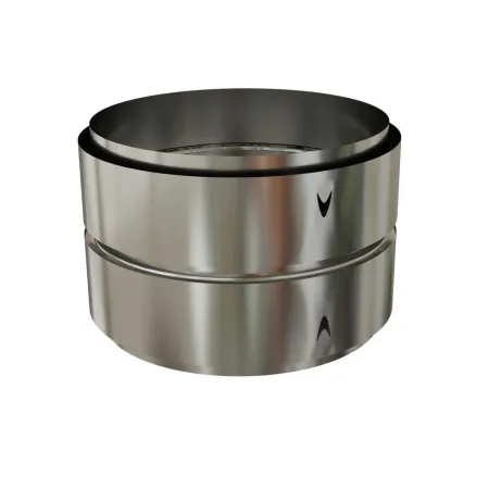 Stainless steel connector for joining 2 flexible flue liners