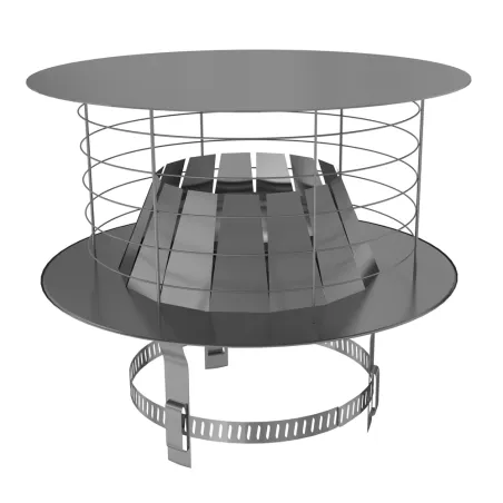 Stainless steel anti-downdraught cowl - For flexible flue liner