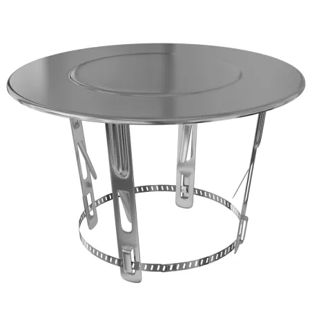 Chapeau plat anti-pluie en inox - Pour tubage flexible