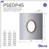 Diagram of weatherproof safety plate 31 to 45° - For DPI