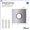 Esquema placa de seguridad estanca 11 a 30° - Para DPI