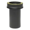 Cuttable single-wall to twin-wall insulated adapter - 316L Stainless Steel twin-wall insulated flue, Black