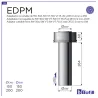 Esquema adaptador recortable de pared simple a doble pared aislada - DPI Inox 316L