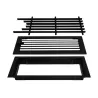 Grille d'air chaud de sol noire - Détail