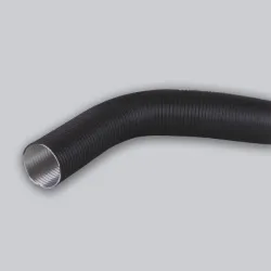 Conduit flexible en aluminium noir - 1,5 m