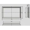 Cadre de porte noir 45° pour foyer GO13 63/51