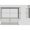 Schéma cadre de porte inox 45° pour foyer GO13 67/38