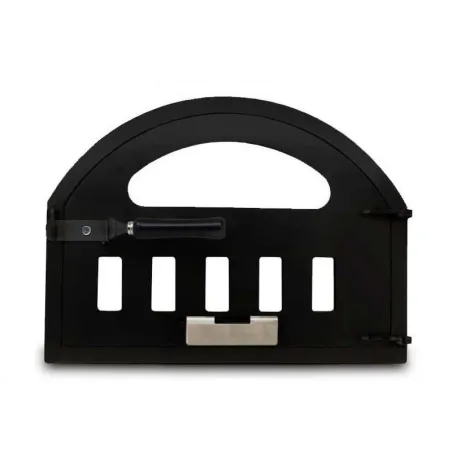 Glazed steel oven door - 53.5 x 39.5 cm - Front face
