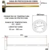Schéma Thermomètre à tige 500 mm - 0 à 500°
