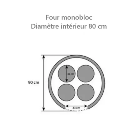 Detail of oven floor surface, 80 cm internal diameter