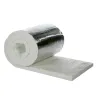 Flexible refractory wool insulation, aluminium-faced on one side