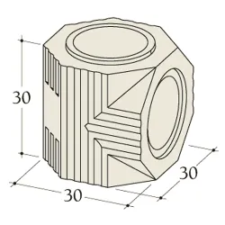 Schéma coté d'un Té 90° cm pour accumulateur Durasic diamètre 160 mm