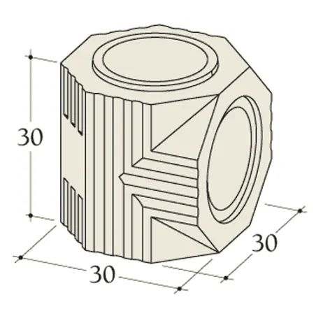 Dimensioned diagram of a 90° tee cm for Durasic accumulator diameter 160 mm