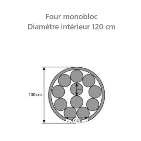 Detail of oven floor surface, 120 cm internal diameter