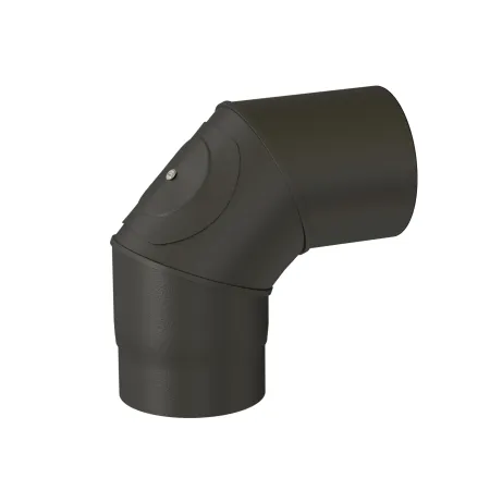 Pared simple acero esmaltado 1 mm - Codo 90° con trampilla de inspección