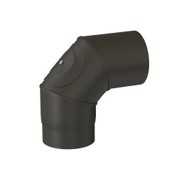 Simple paroi acier émaillé 1 mm - Coude 90° avec trappe de visite