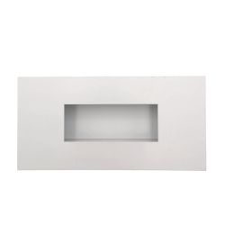 Grille d'air chaud Slot blanche - 200 x 100 mm - Face