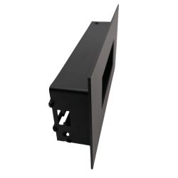 Grille d'air chaud Slot noire - 200 x 100 mm - Côté