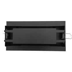 Grille d'air chaud Slot noire - 200 x 100 mm - Arrière